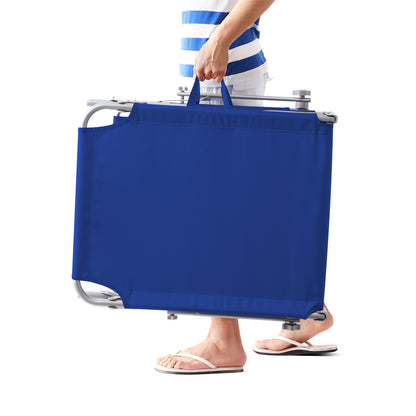 Nancy's Adel Ligstoel - Ligbed - Loungestoel - Tuinstoel - Relaxtoel - Opvouwbaar - Met Zonnekap - 195 x 60 x 30 cm