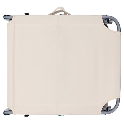 Nancy's Adel Ligstoel - Ligbed - Loungestoel - Tuinstoel - Relaxtoel - Opvouwbaar - Met Zonnekap - 195 x 60 x 30 cm