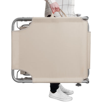 Nancy's Adel Ligstoel - Ligbed - Loungestoel - Tuinstoel - Relaxtoel - Opvouwbaar - Met Zonnekap - 195 x 60 x 30 cm