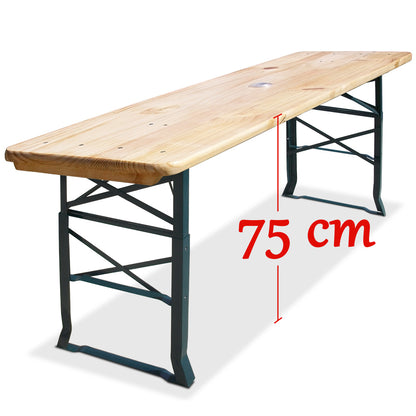 Nancy's Mount Ivy Biertenttafel - Bartafel - Tafel - Inklapbaar - 170 x 50 x 75-105cm