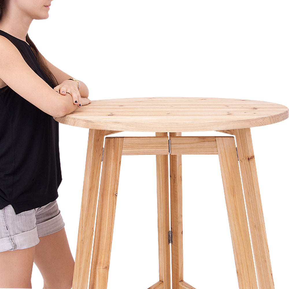 Nancy's Baywood Standing Table - High Table - Foldable - Solid Wood - Ø 78 cm