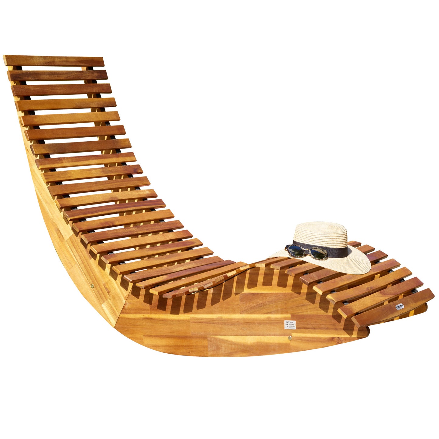 Nancy's Southwood Acres Schommelbank - Tuinmeubel - Tuimelfunctie - Ergonomische Ligvorm- Acaciahout - 150 x 60 x 93 cm