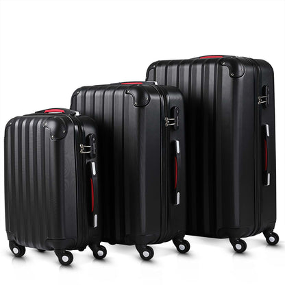 Nancy's Lochbuie Suitcase Set - Travel Suitcases - 3-piece - Hard Case - Extra Straps - Practical Mesh Pocket - ABS