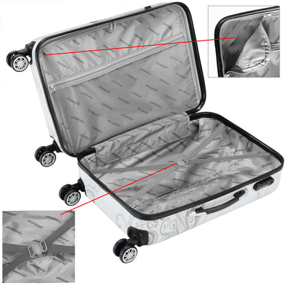 Nancy's Villa Hills Travel Suitcase Set - 3-piece - Hardcase - 360° rotatable - Polycarbonate