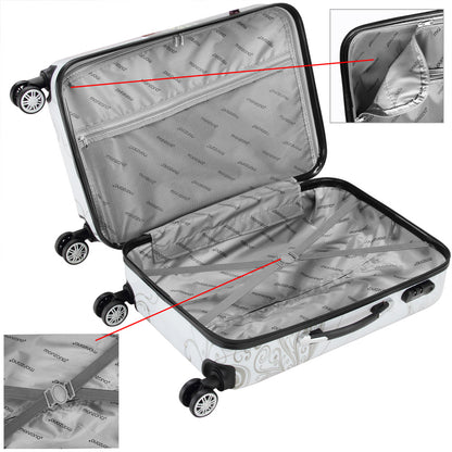 Nancy's Villa Hills Reiskofferset - 3-delig - Hardcase - 360° draaibaar - Polycarbonaat