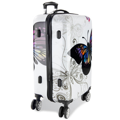 Nancy's Villa Hills Travel Suitcase - Hard Case - Extra Straps - Practical Mesh Pocket - XL Size