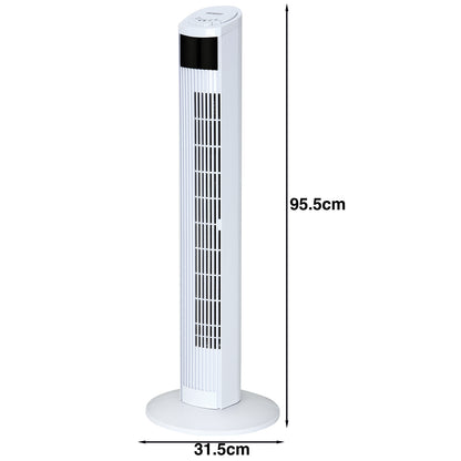 Nancy's River Park Torenventilator - Fan - Incl. Afstandsbediening - Met Display En Turbofunctie - Ventilatoren - 32 x 96 x 32 cm