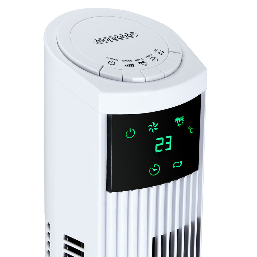 Nancy's River Park Torenventilator - Fan - Incl. Afstandsbediening - Met Display En Turbofunctie - Ventilatoren - 32 x 96 x 32 cm