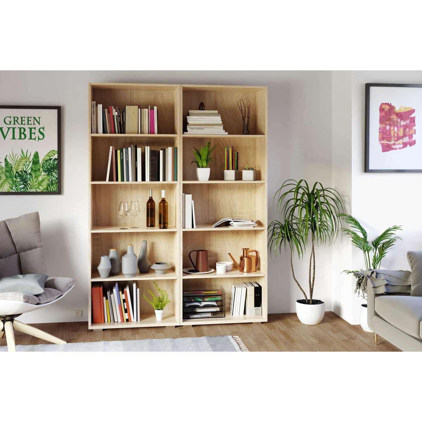 Nancy's Keyport Boekenkast - Wandkast - Opbergkast - Kasten - Modern - 190 x 60 x 31 cm