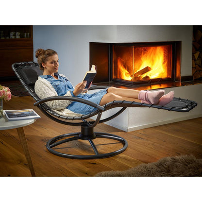 Nancy's Ancient Oaks Relaxligstoel - Lounger - Relax-Ligbed - Met Schommelfunctie - 191 x 77 x 82 cm