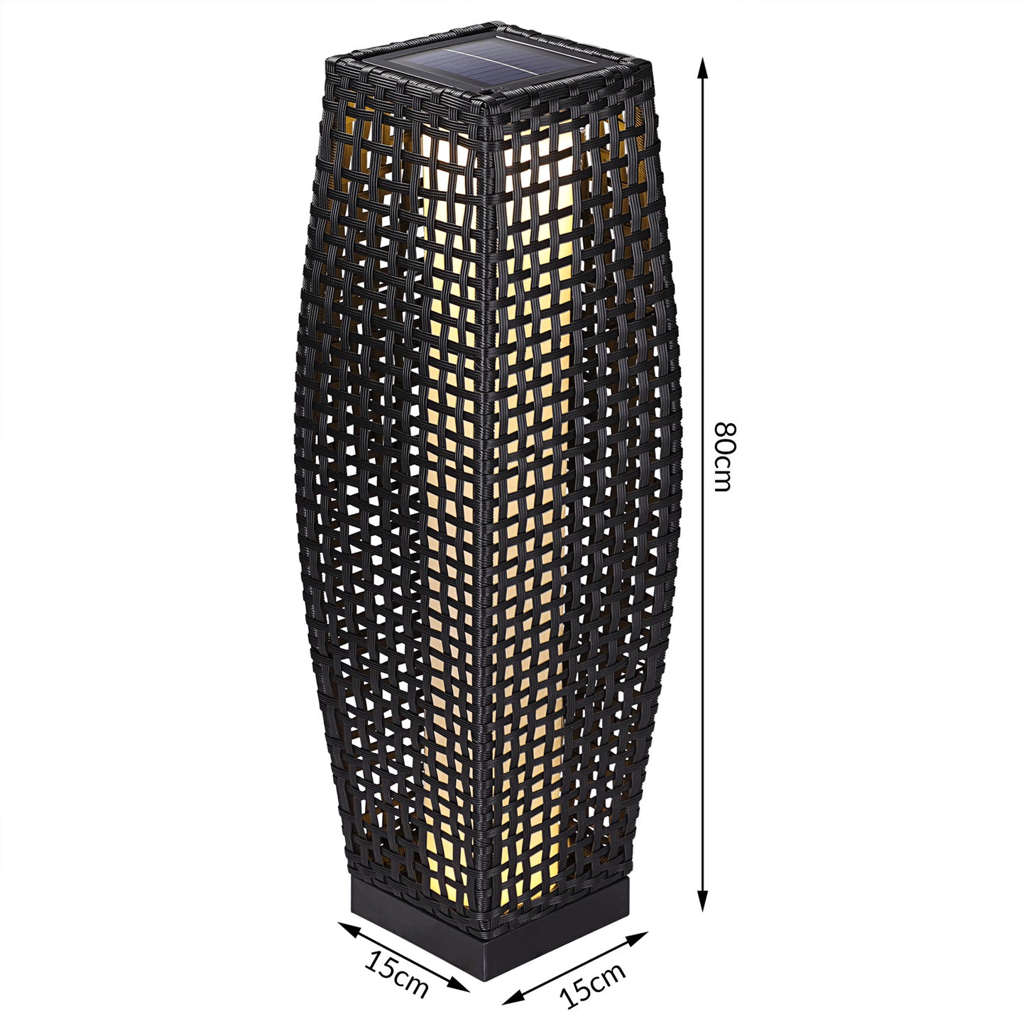 Nancy's Mount Carmel Tuinlamp - Vloerlamp - Staande Lamp - Verlichting - Zonne-Energie - LED-Lamp - 80 x 21 x 21 cm