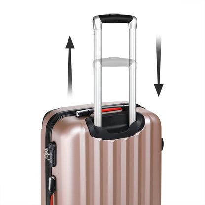 Nancy's West Concord Travel Suitcase Set - 4-piece - Hardcase - Extra Straps - Practical Mesh Pocket - ABS