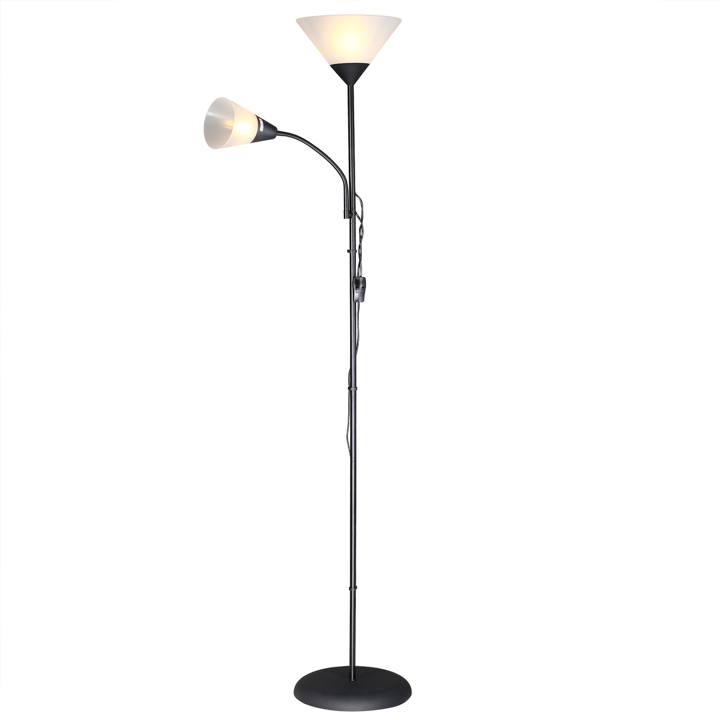 Nancy's Westmere Vloerlamp zwart - Staande Lamp - Woonkamerlampen - Vloerlampen - 28 x 175 cm
