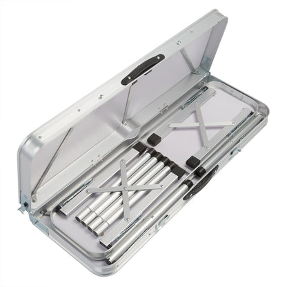 Nancy's Meridianville Campingzitgroep - Tuintafel - Eettafel - Tuinbanken - Opvouwbaar - Opklapbaar - Aluminium - MDF