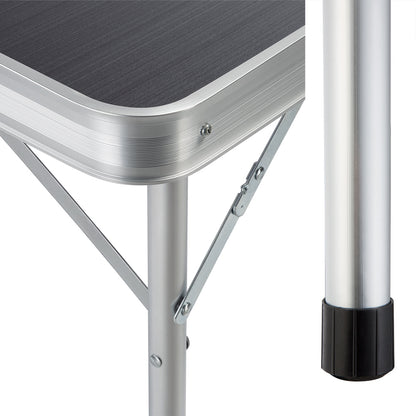 Nancy's Meridianville Campingzitgroep - Tuintafel - Eettafel - Tuinbanken - Opvouwbaar - Opklapbaar - Aluminium - MDF