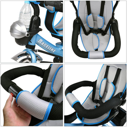 Nancy's Alta Sierra Kinderdriewieler - Kinderwagen - Driewieler - Multifunctioneel - Opvouwbare Zonnekap - Modern - Blauw