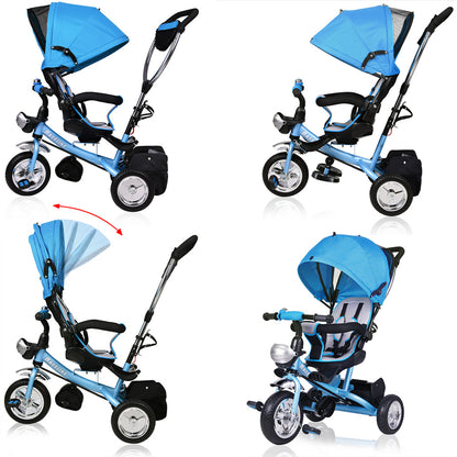 Nancy's Alta Sierra Kinderdriewieler - Kinderwagen - Driewieler - Multifunctioneel - Opvouwbare Zonnekap - Modern - Blauw