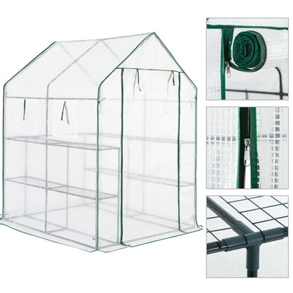 Nancy's Mead Foil Greenhouse - Stalk Greenhouse - With Weatherproof Film - 195 x 143 x 143 cm
