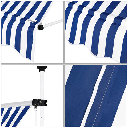Nancy's Old Forge Luifel - Zonnekap - Staal/Polyester - Zonwering - Handslinger - 180 x 400 cm