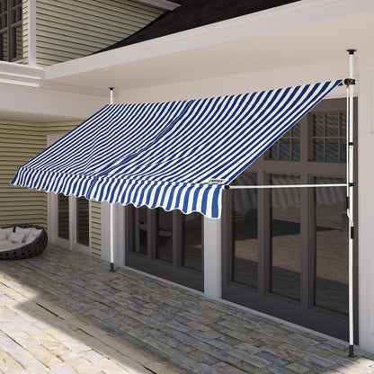 Nancy's Old Forge Luifel - Zonnekap - Staal/Polyester - Zonwering - Handslinger - 180 x 400 cm