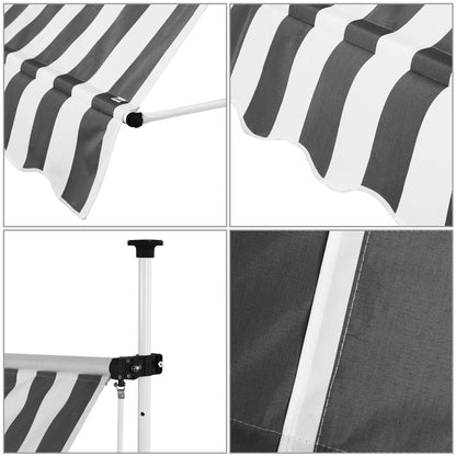 Nancy's Old Forge Luifel - Zonnekap - Staal/Polyester - Zonwering - Handslinger - 180 x 400 cm