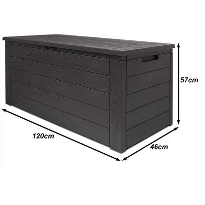 Nancy's Kiel Tuinmeubilair - Opbergbox - Ondersteuningsdoos - 300 L - 120 x 46 x 57 cm