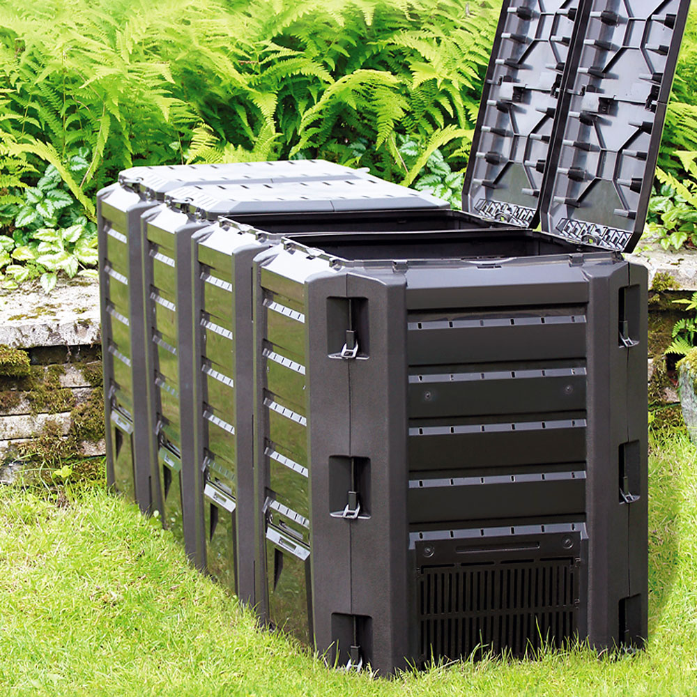 Nancy's New Roads Composter - Weerbestendig - Kunststof - 1200 L - 198 x 72 x 83 cm