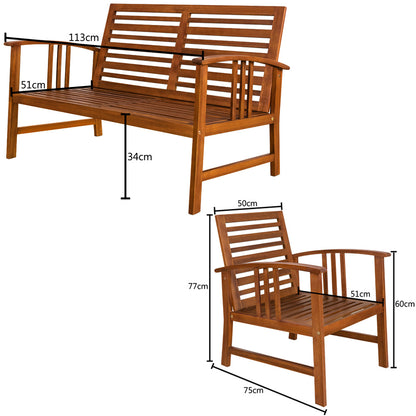 Nancy's Senatobia Zitset - Tuin - Terras - Zitgroep - Loungeset - Tuinset - Acaciahout