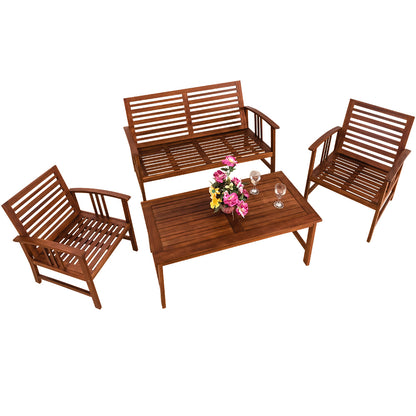 Nancy's Senatobia Zitset - Tuin - Terras - Zitgroep - Loungeset - Tuinset - Acaciahout