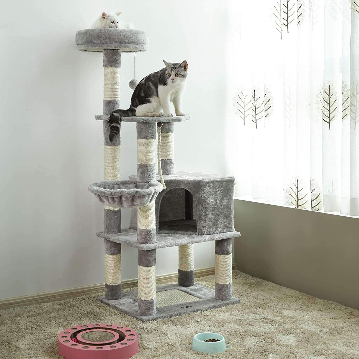 Nancy's Krabpaal - Speelhuis Voor Katten - Klimboom 148CM - Krabpalen