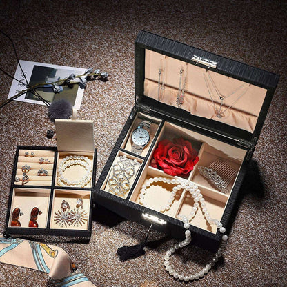 Nancy's Sieradendoos  - Sieraden Organizer - Sieradendozen - Sieradenhouder - Juwelenkistje - Zwart