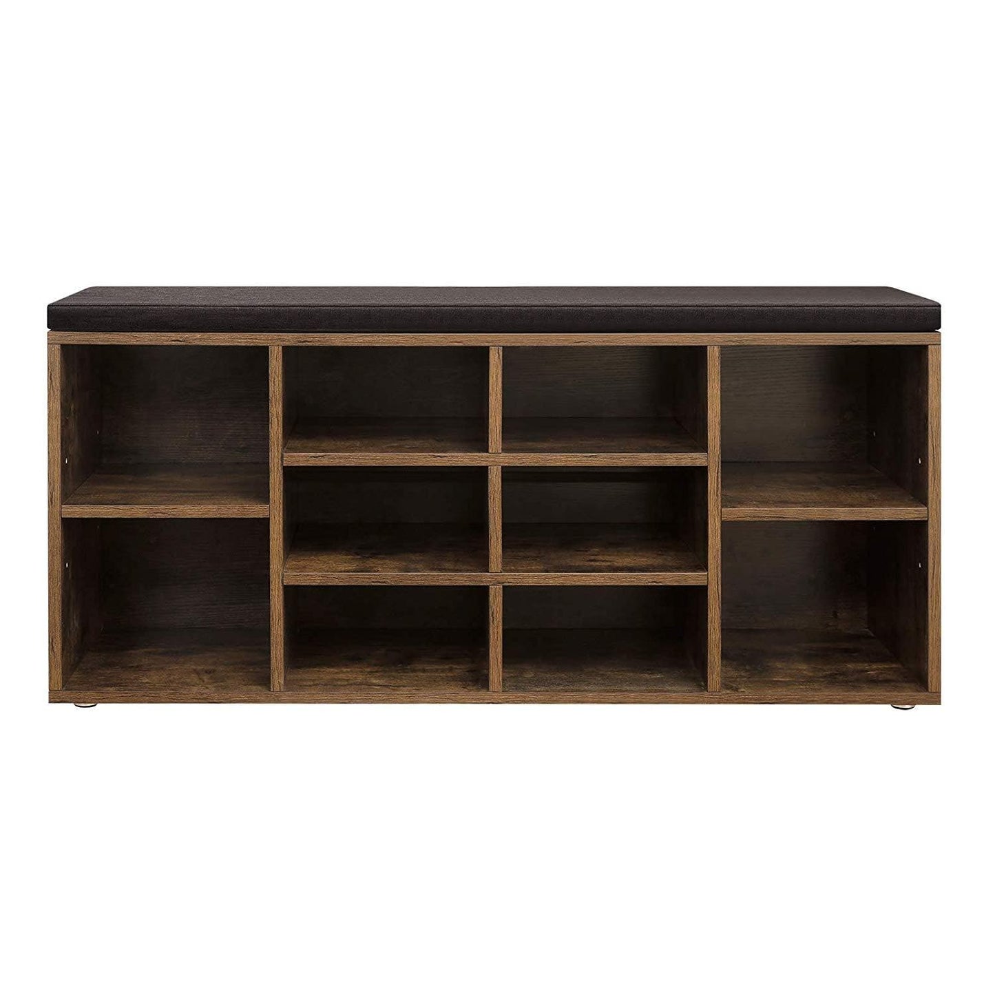 Nancy's Edison Schoenenbank - Schoenenrek - 10 Paar Schoenen - Schoenenkast - Vintage Bruin - ± 105 x 30 x 50 cm