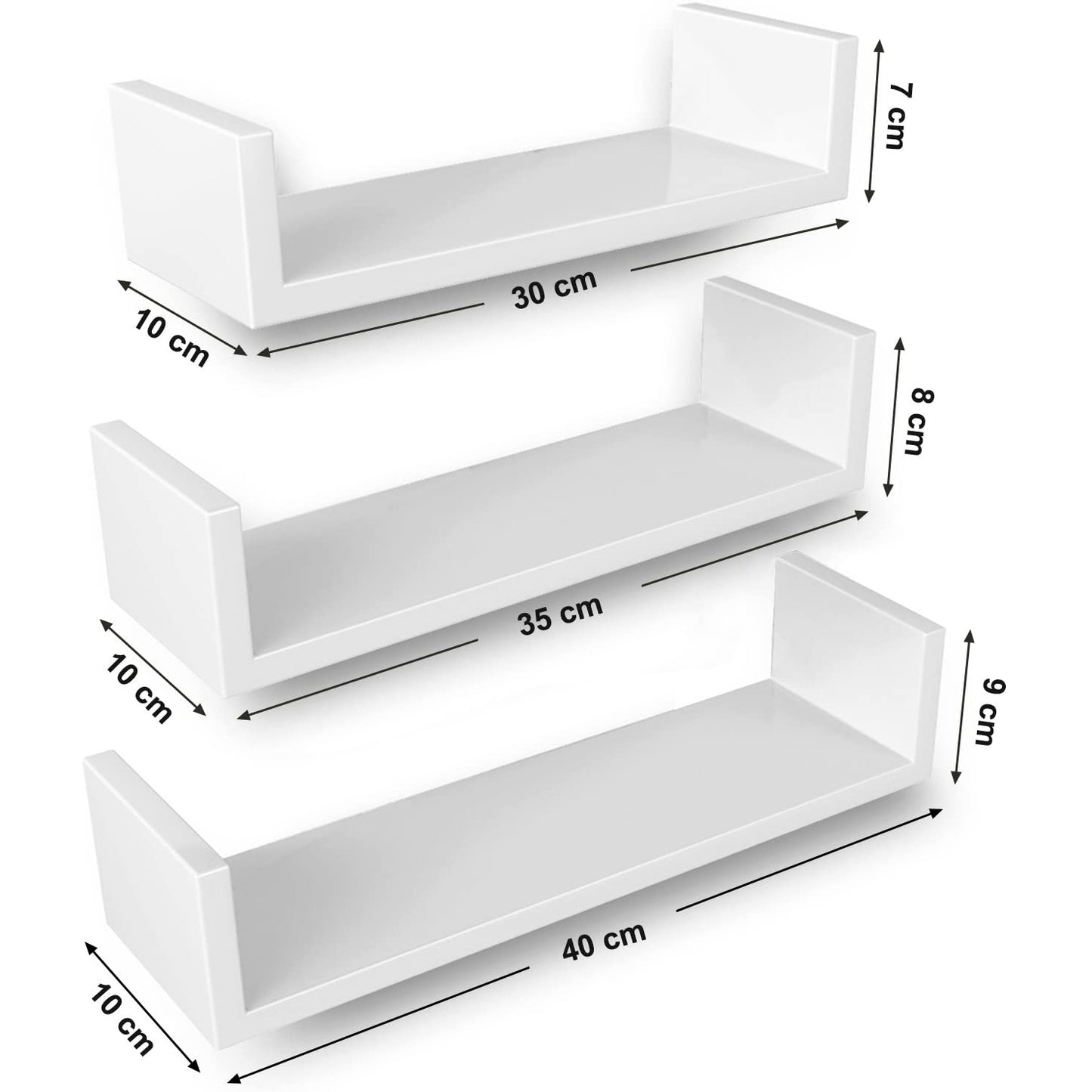 Nancy's Mansfield Wall Shelf Set of 3 - Wall Cabinets - Cube Shelf - Wall Cabinet - White