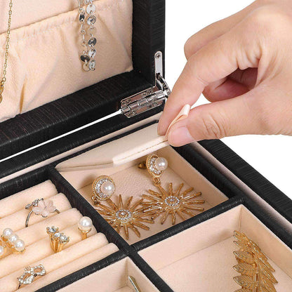 Nancy's Sieradendoos  - Sieraden Organizer - Sieradendozen - Sieradenhouder - Juwelenkistje - Zwart
