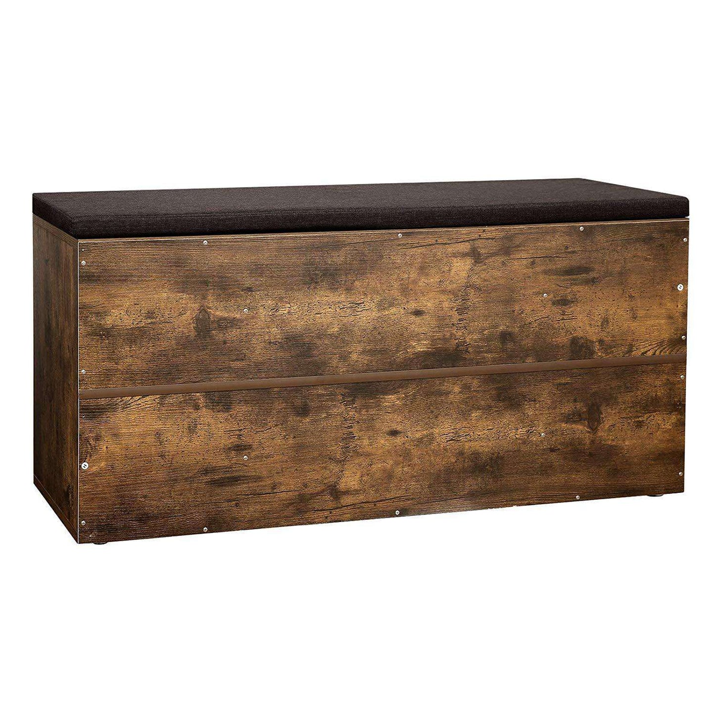 Nancy's Edison Schoenenbank - Schoenenrek - 10 Paar Schoenen - Schoenenkast - Vintage Bruin - ± 105 x 30 x 50 cm