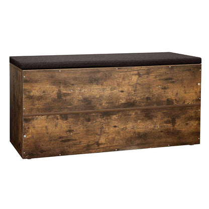 Nancy's Edison Schoenenbank - Schoenenrek - 10 Paar Schoenen - Schoenenkast - Vintage Bruin - ± 105 x 30 x 50 cm