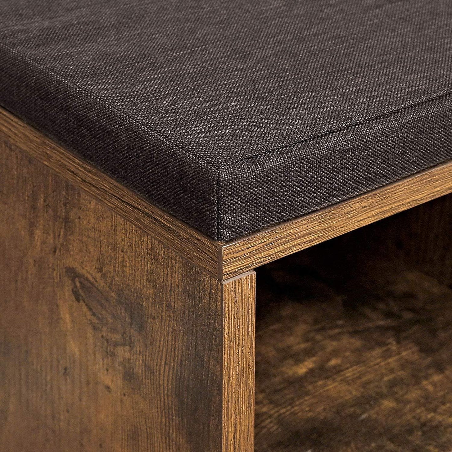 Nancy's Edison Schoenenbank - Schoenenrek - 10 Paar Schoenen - Schoenenkast - Vintage Bruin - ± 105 x 30 x 50 cm