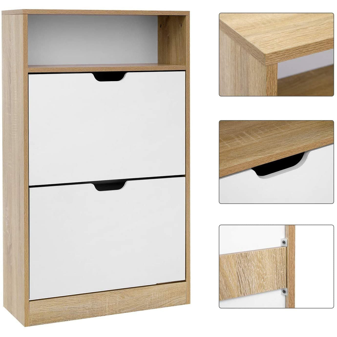 Nancy's Schoenenkast Met 2 Kleppen - Kast Voor 10 Paar Schoenen - Schoenenkasten