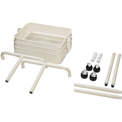 Nancy's Keukentrolley - Keukenwagen Op Wieltjes - Keukentrolleys - Crème Wit - 43 x 35 x 73,5 cm