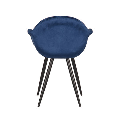 Chaise de salle à manger Nancy's Forli - Velours - Chaise - Chaises de salle à manger - Bleu - 60 x 83 x 58 cm