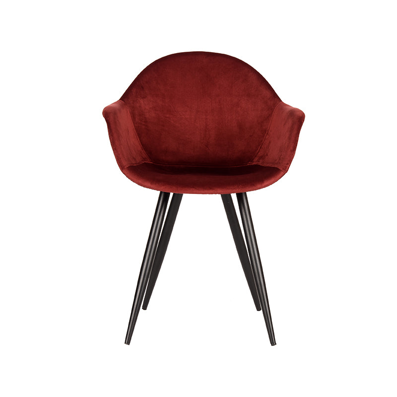 Nancy's Dining room chair Forli - Velvet - Chair - Dining room chairs - Red - 60 x 83 x 58 cm