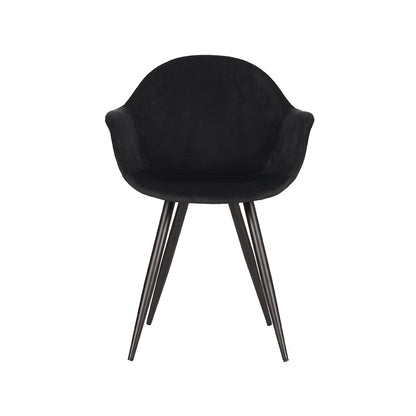 Nancy's Dining room chair Forli - Velvet - Chair - Dining room chairs - Black - 60 x 83 x 58 cm