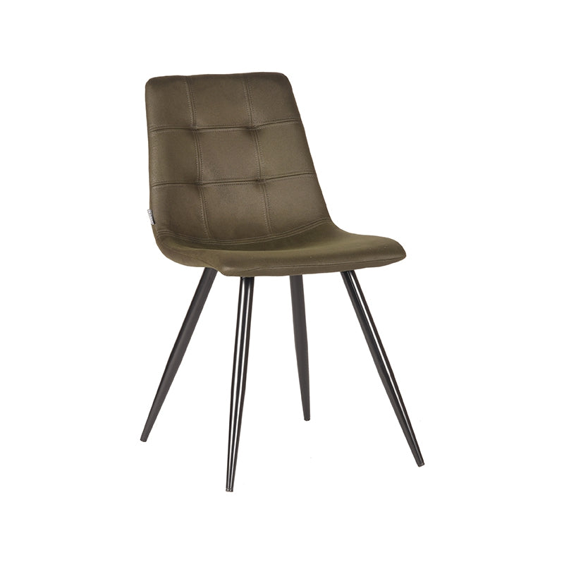 Nancy's Dining room chair Jay - Chair - Microfiber - Dining room chairs - Army green - 45 x 84 x 56 cm