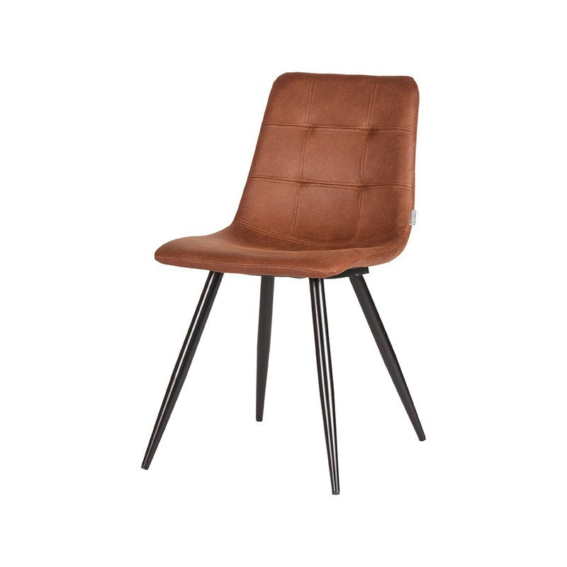 Nancy's Dining room chair Jay - Chair - Microfiber - Dining room chairs - Cognac - 45 x 84 x 56 cm