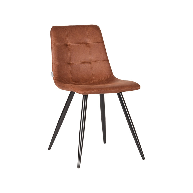 Nancy's Dining room chair Jay - Chair - Microfiber - Dining room chairs - Cognac - 45 x 84 x 56 cm