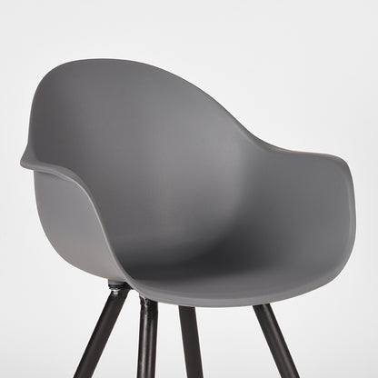 Nancy's Dining room chair Luca - Plastic - Shell - Chair - Design chair - Dining room chairs - Anthracite - 58 x 85 x 54 cm