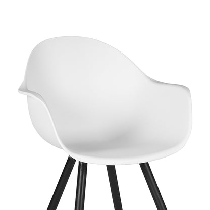 Chaise de salle à manger Nancy's Luca - Plastique - Coque - Chaise - Chaise design - Chaises de salle à manger - Blanc - 58 x 85 x 54 cm
