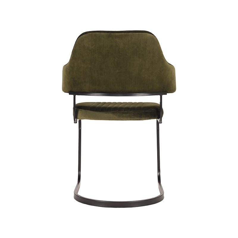 Nancy's Dining room chair Otta - Chair - Velvet - Dining room chairs - Army green - 60 x 85 x 56 cm