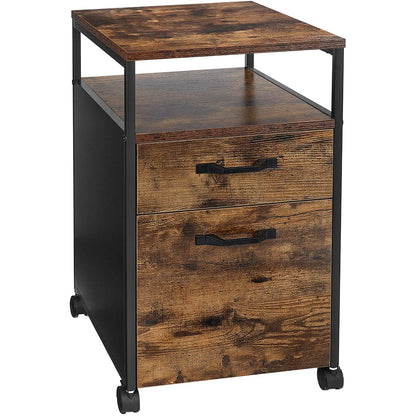 Nancy's Laoda Ladeblok - Archiefkast - Kantoorkast - Bruin / Zwart - ± 40 x 45 x 65 cm