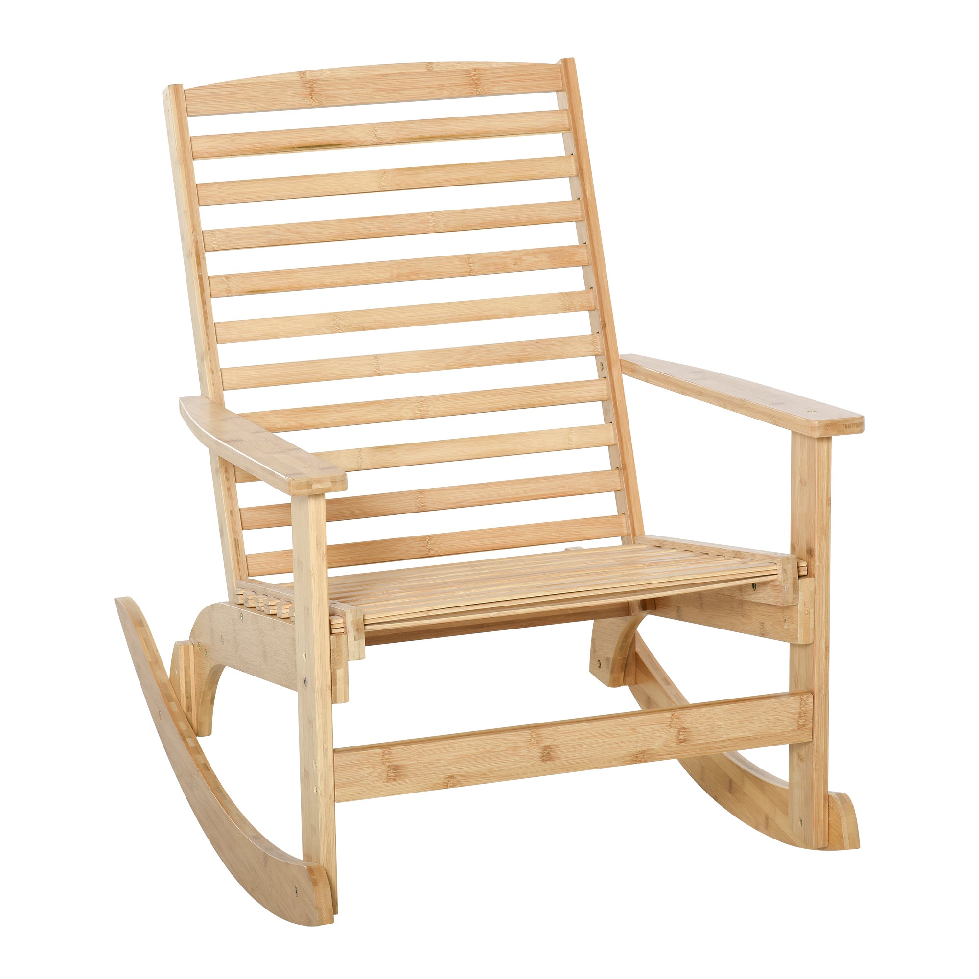 Nancy's Dodgeville Garden Rocking Chair - Armchair - Garden Chair - Bamboo - Natural - 70 x 100 x 95.5 cm